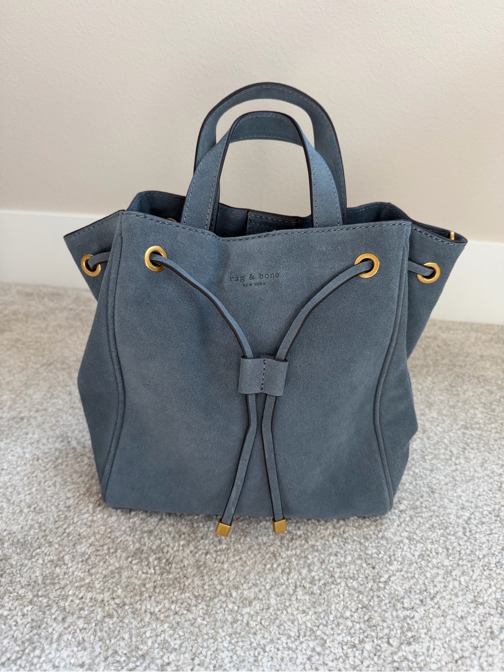 NWOT rag & bone Small Prospect Crossbody Tote - Dusty Blue